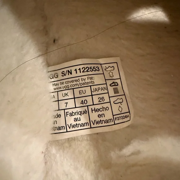 UGG TAZZ PLATFORM Sand/Blue Suede Cozy Slipper sz 9 - Picture 9 of 9